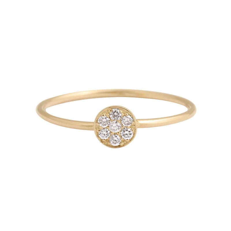 Bague Puce, diamants, or jaune, T 54