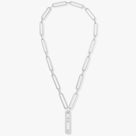 Collier Sautoir Move 10th Anniversary XL Diamant Or Blanc